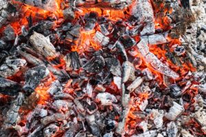 hot coals